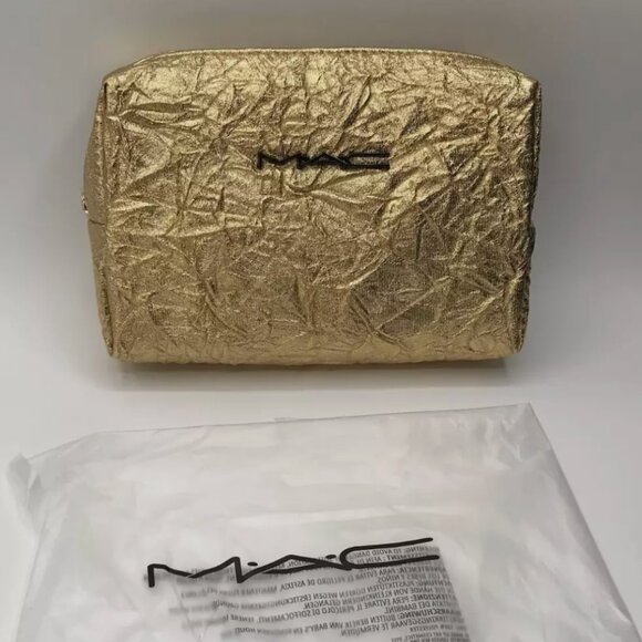 Brand New Mac Gold Makeup Bag - Picture 1 of 6